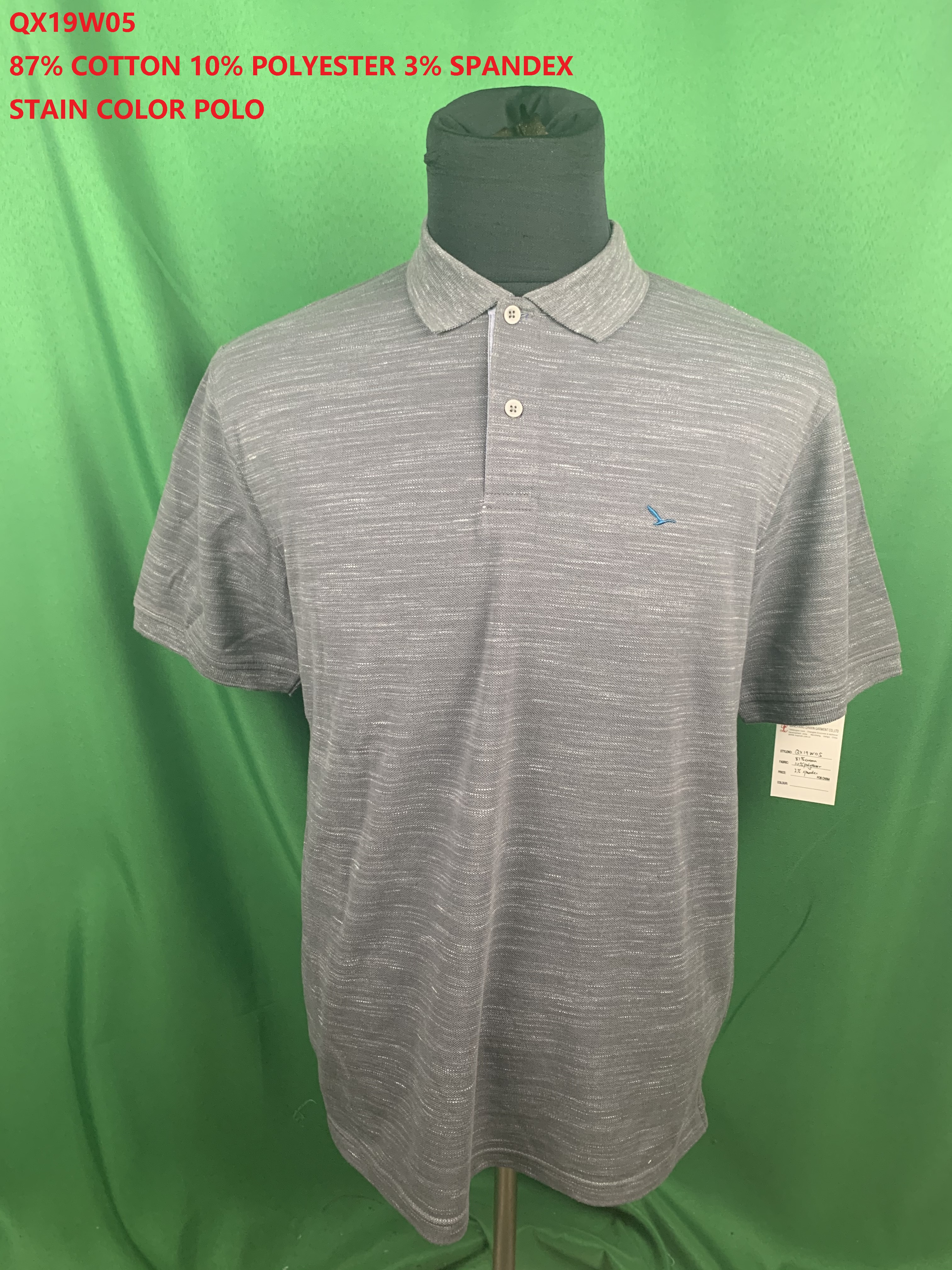 CVC Spandex Stain Color Polo Shirt