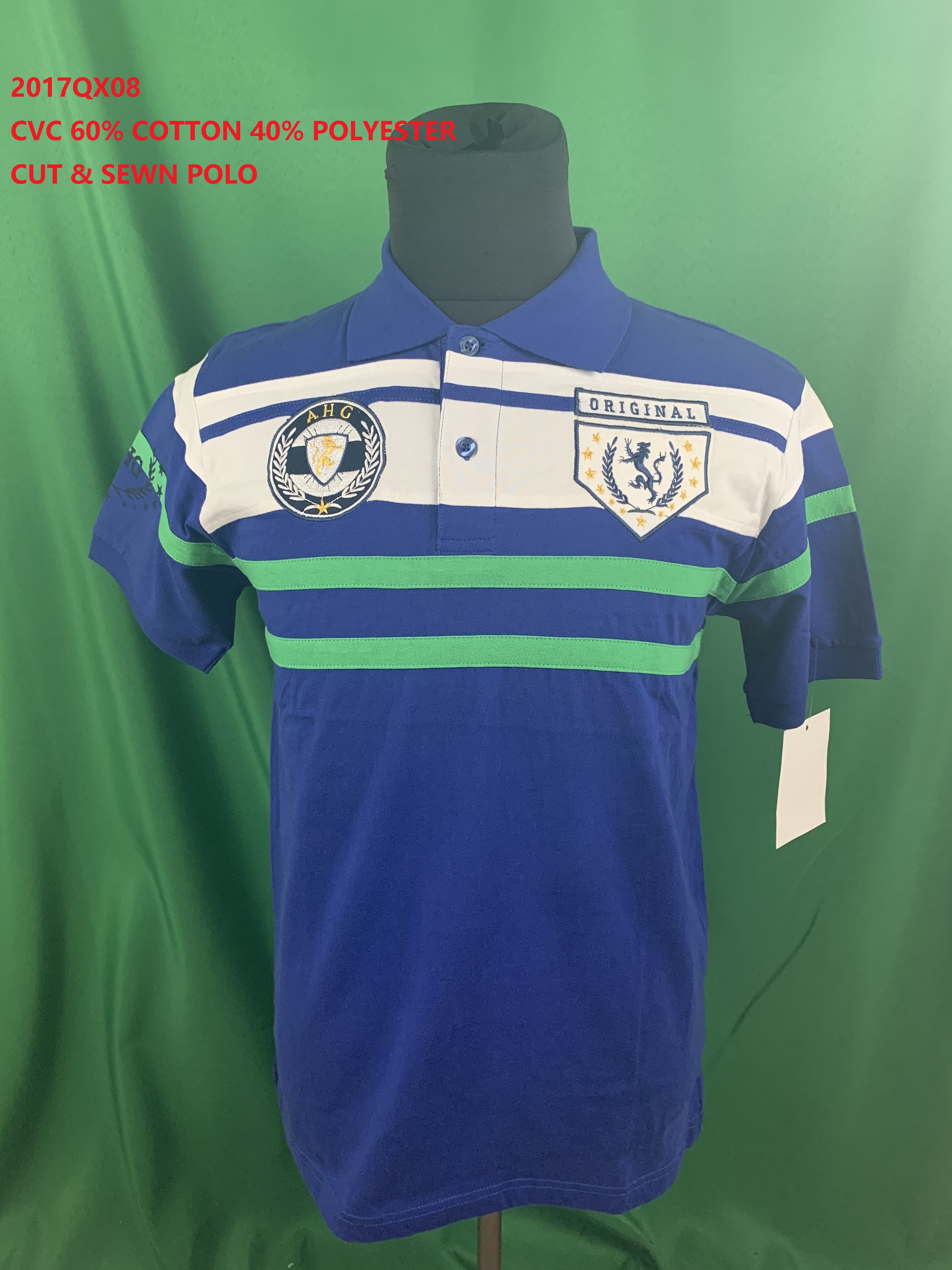 2017QX08 CVC Cut & Sewn Polo Shirt