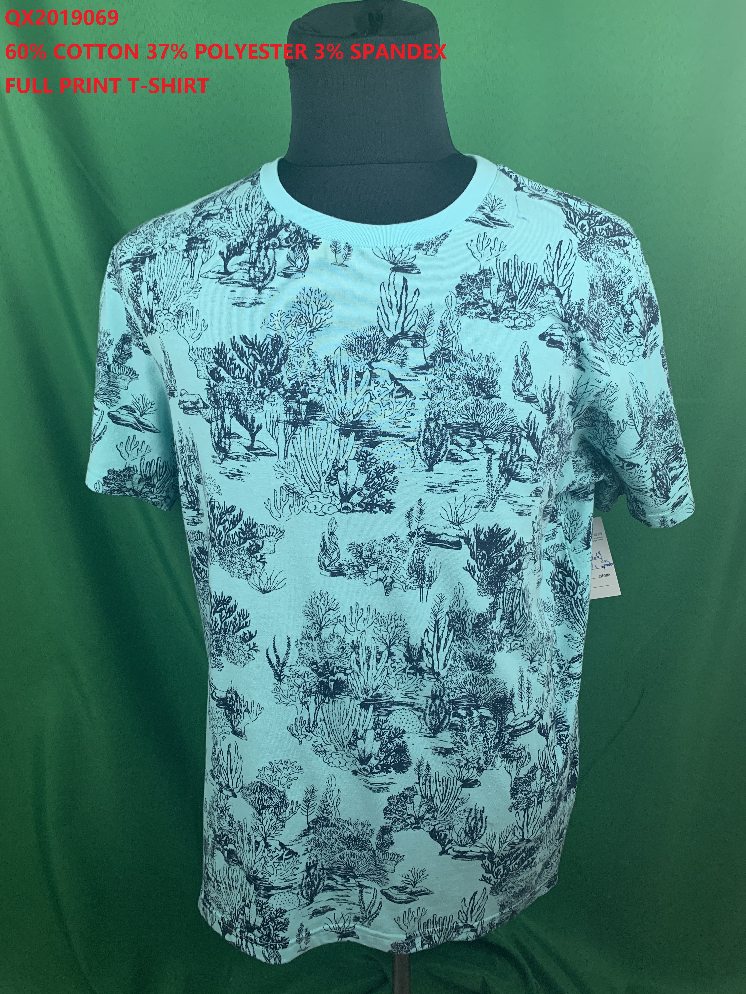 CVC Spandex Full Print T-Shirt