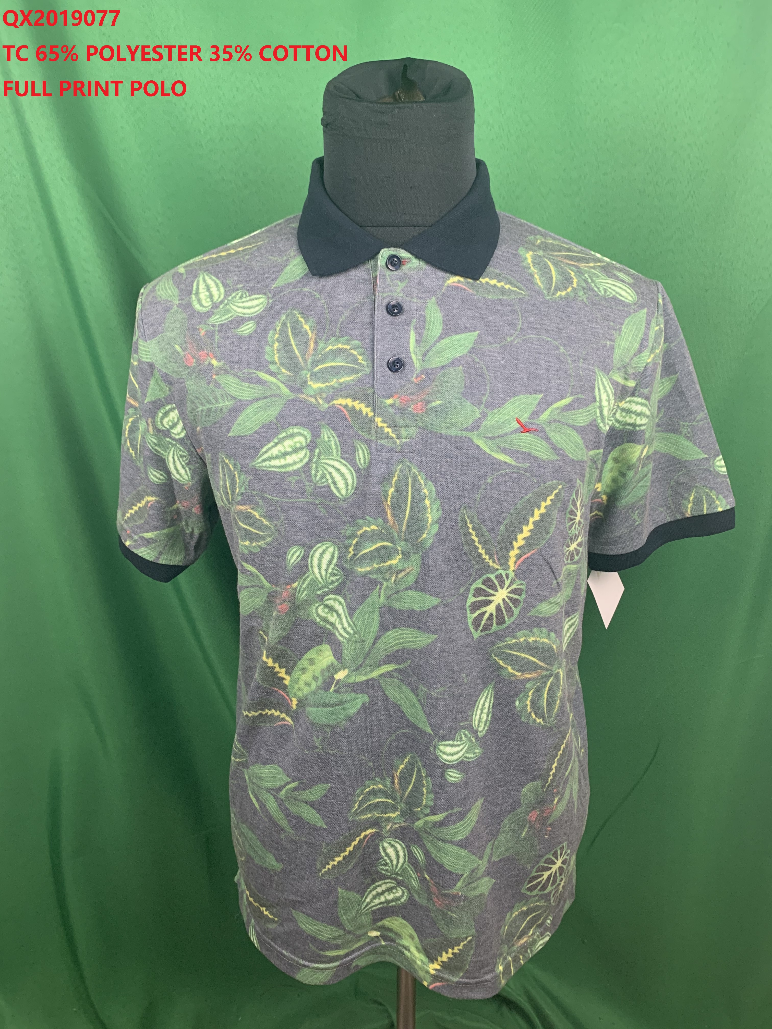 QX2019077 TC Full Print Polo Shirt