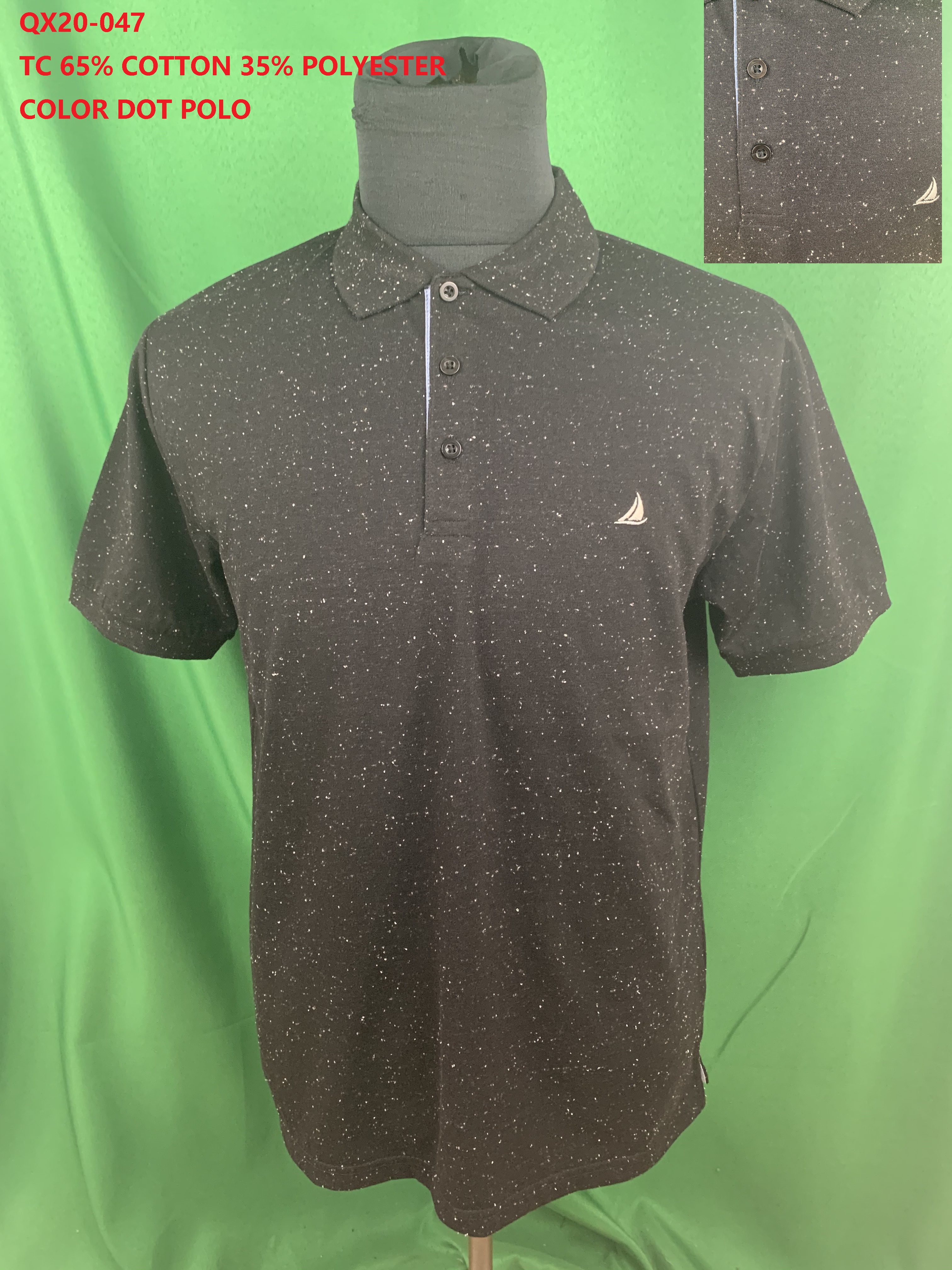 QX20-047 TC Color Dot Polo