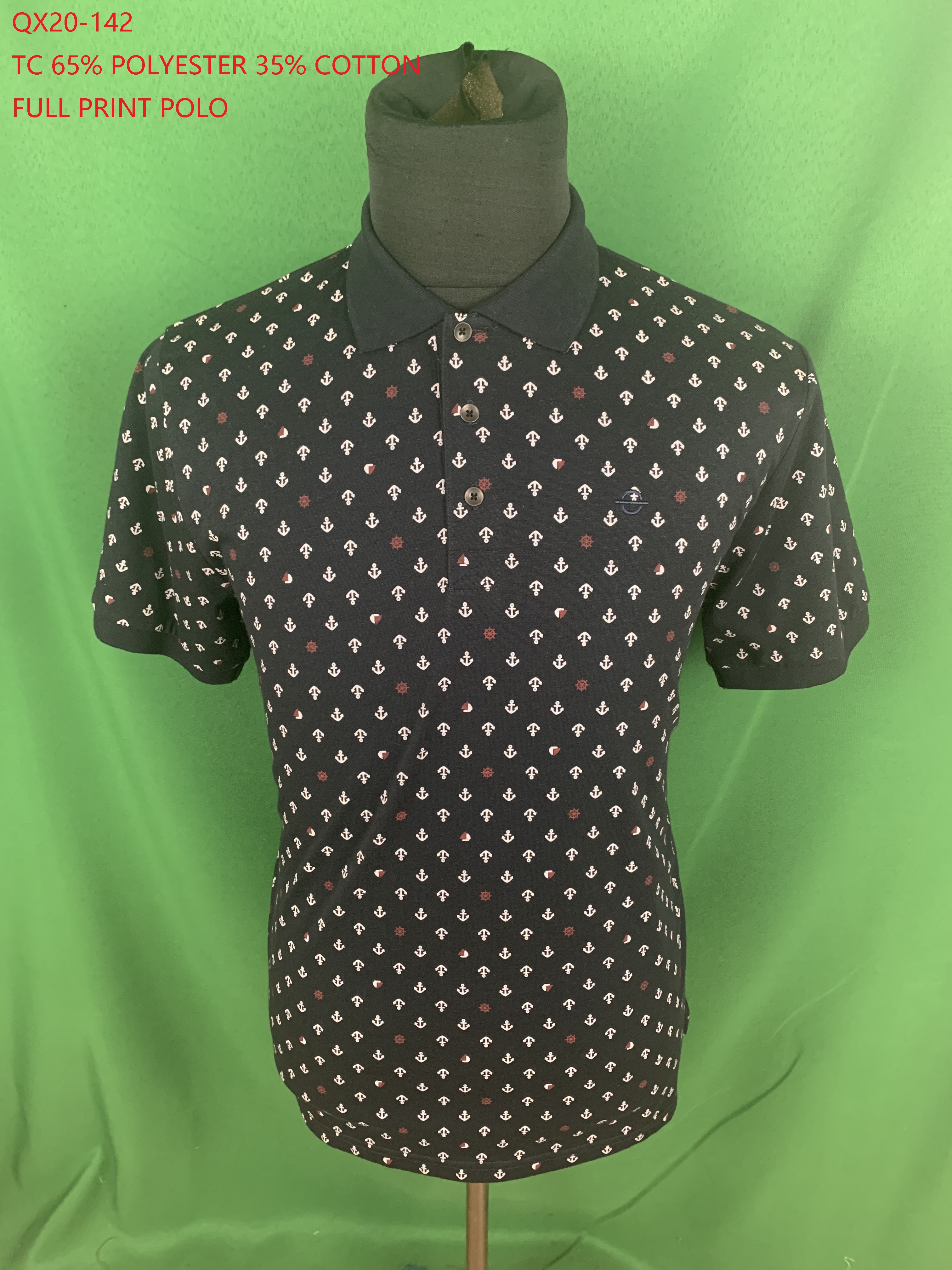 QX20-142 TC Full Print Polo