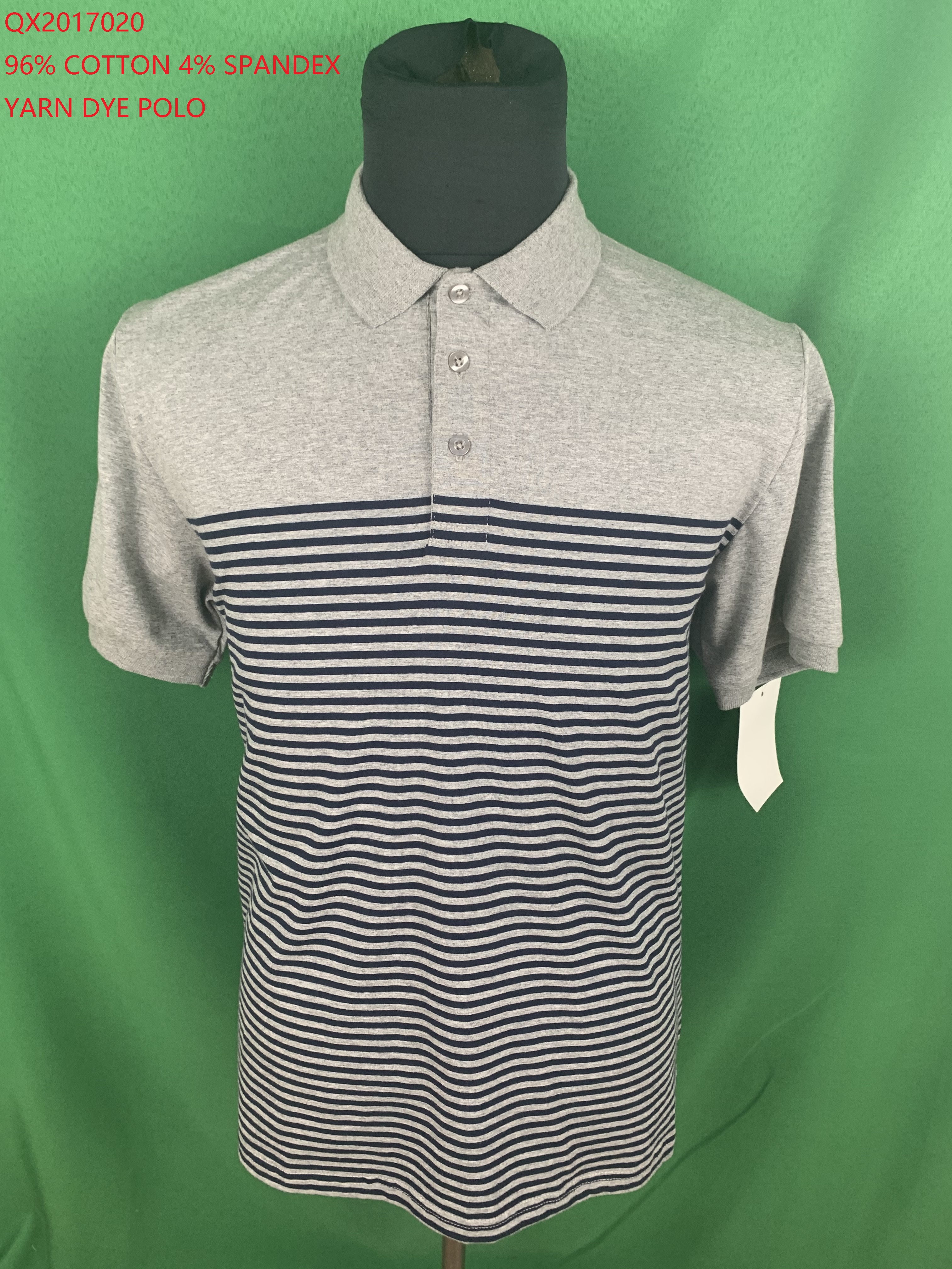 Cotton Spandex Yarn Dye Polo Shirt