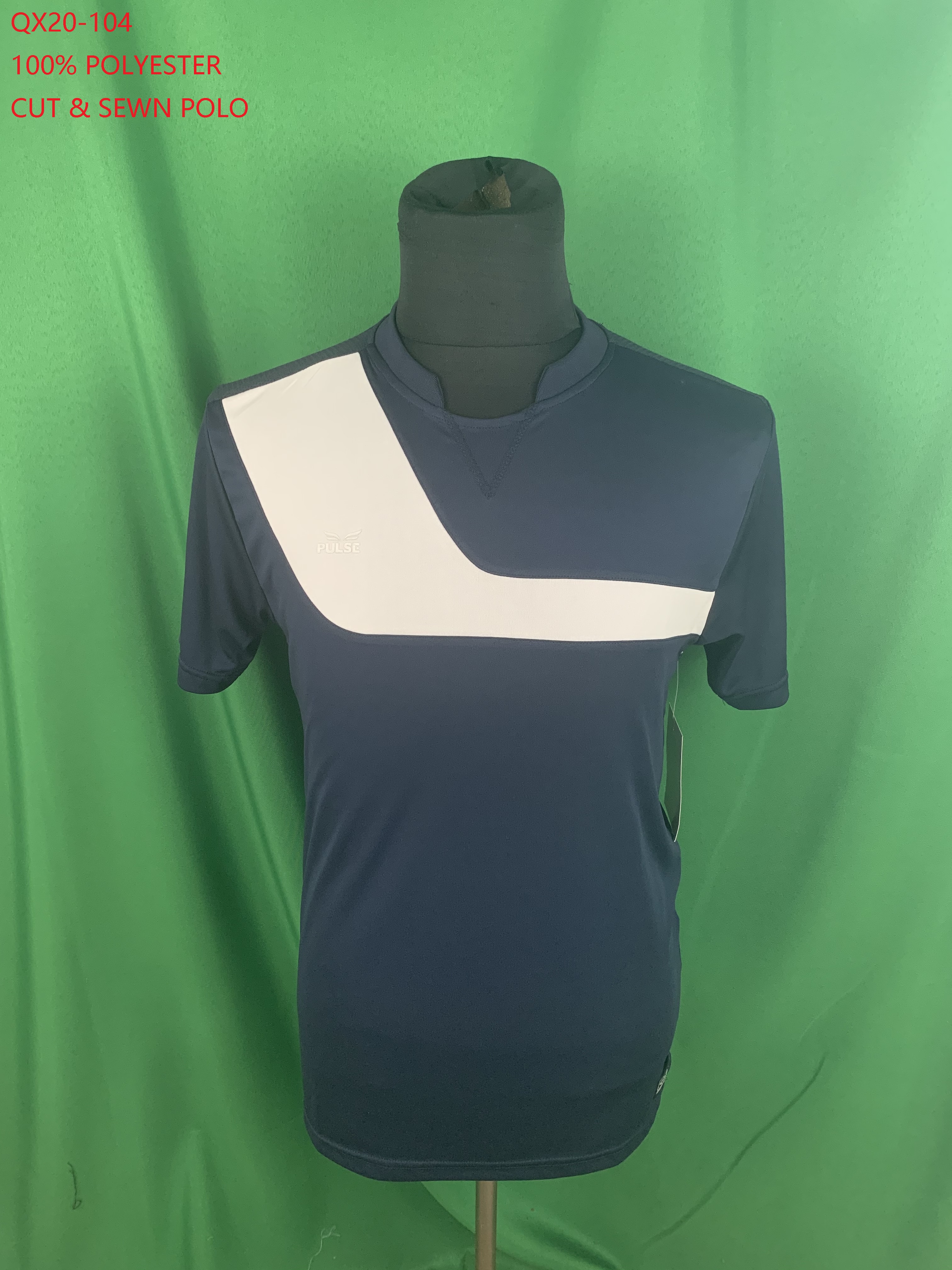 QX20-104 100% Polyester Cut & Sewn Polo Shirt