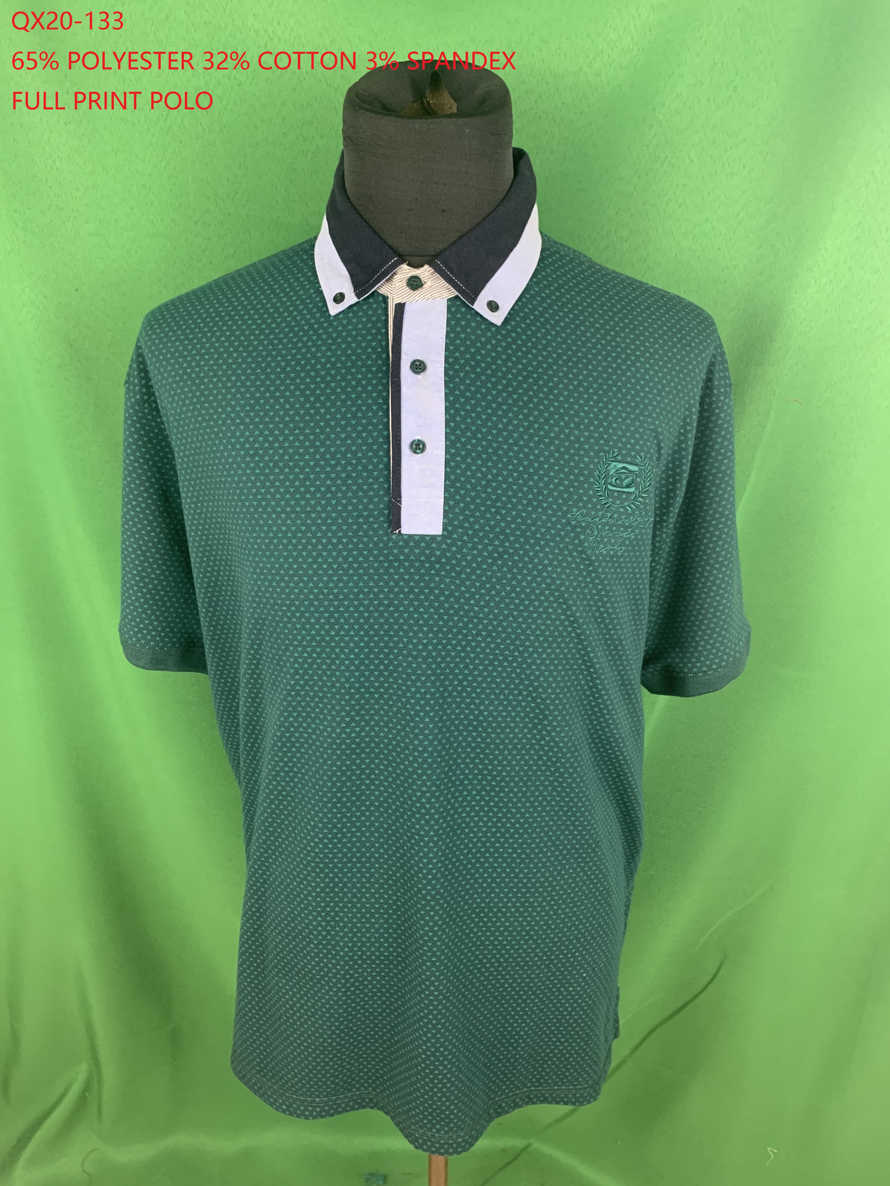 TC Spandex Full Print Polo Shirt