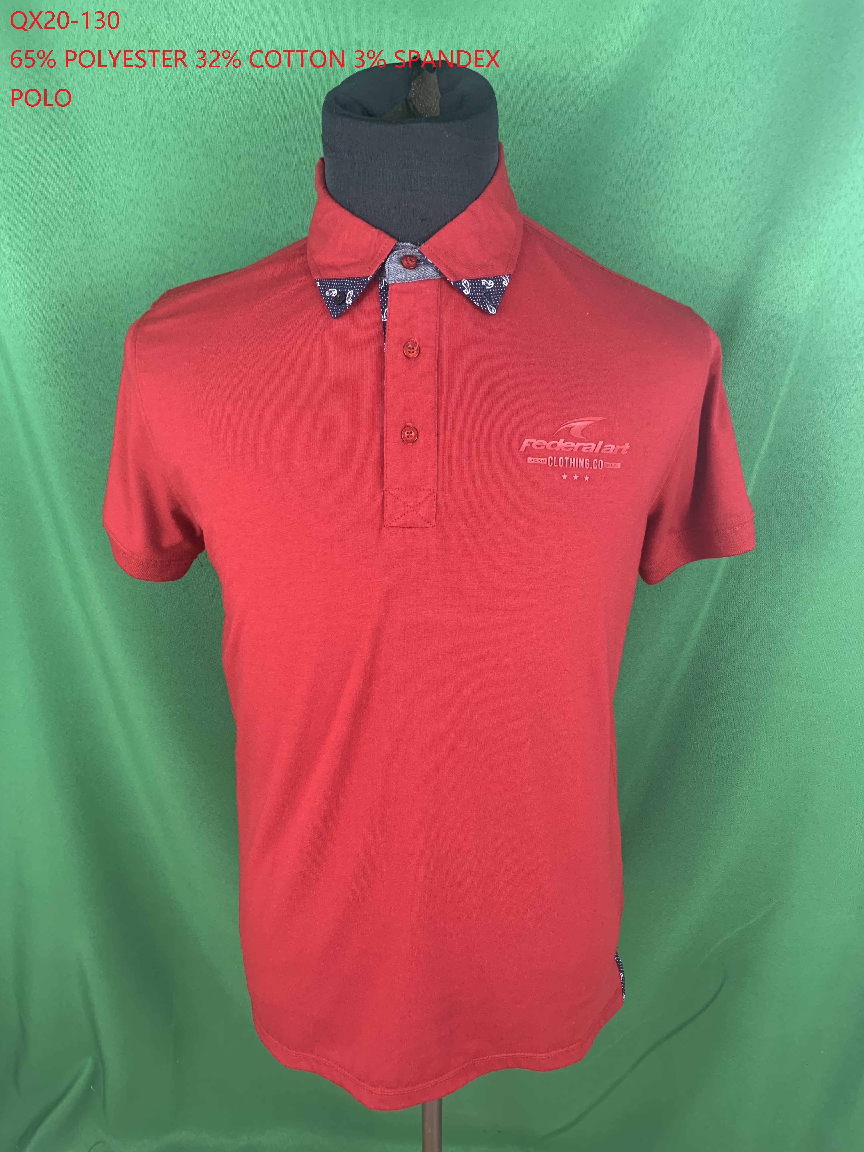QX20-130 TC Spandex Polo Shirt