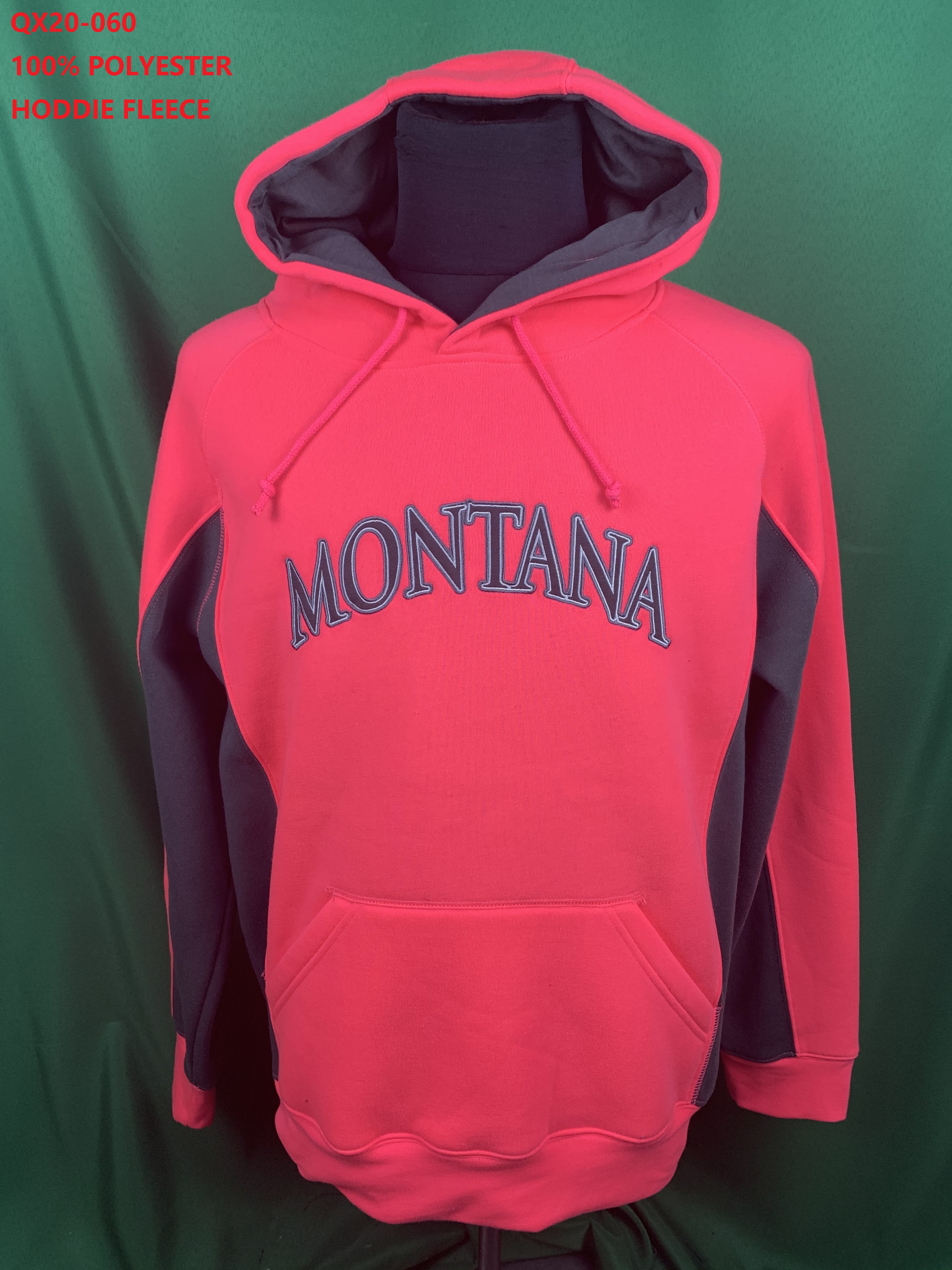 QX20-060 100% Polyester Hoodie Fleece