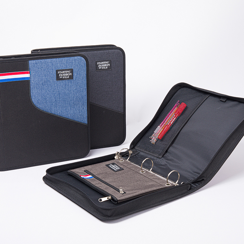 Zipper Binder with Large Capacity and Customizable Logo