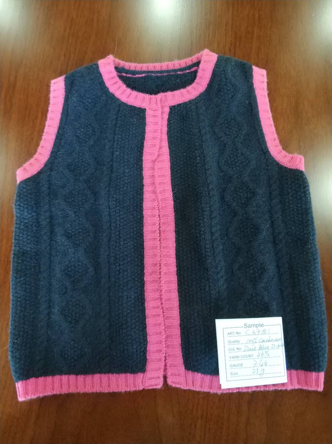 Cashmere Knitting Vest for Girls