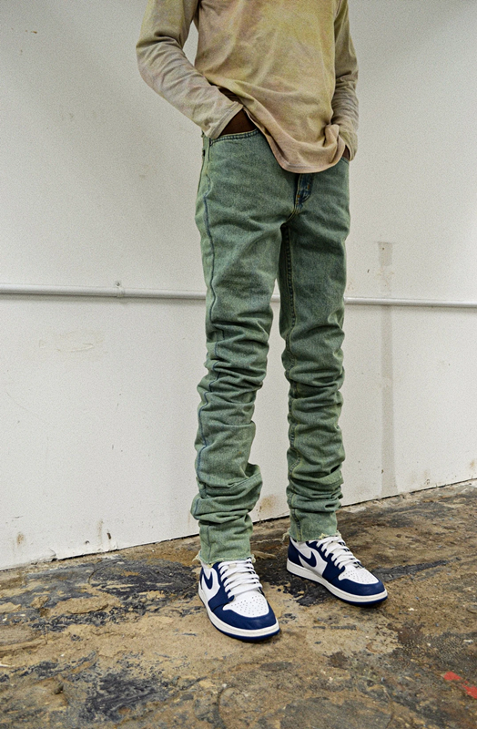 Men's Stacked Skinny Fit Designer Denim Jeans