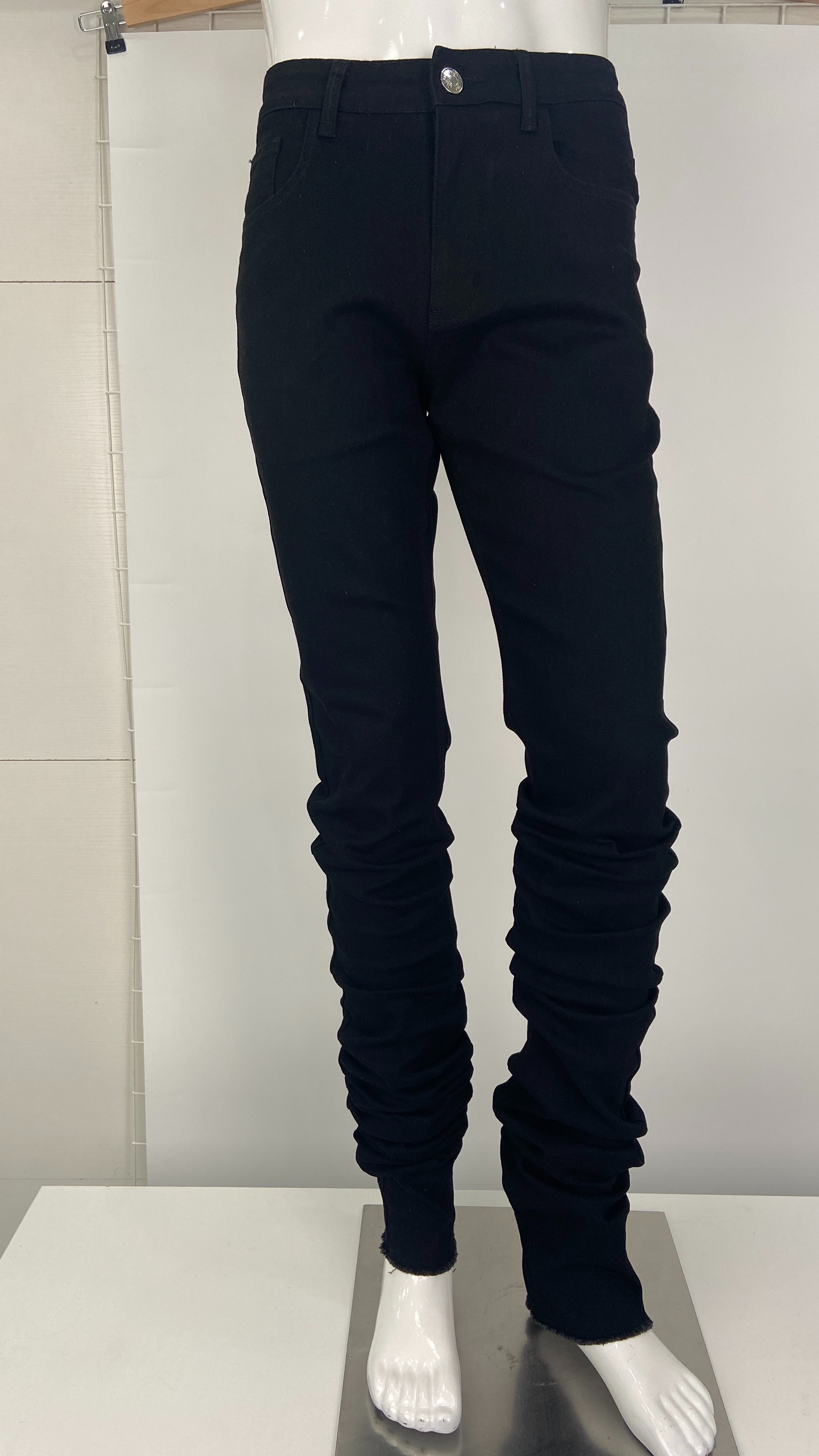 Men's custom embroidery stacked jeans pants