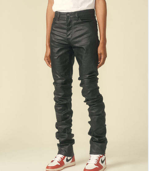 Customized Fashion Brand Black Wax Denim Men's Jeans