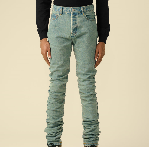 Customized Fashion Stacked Denim Jeans for Men