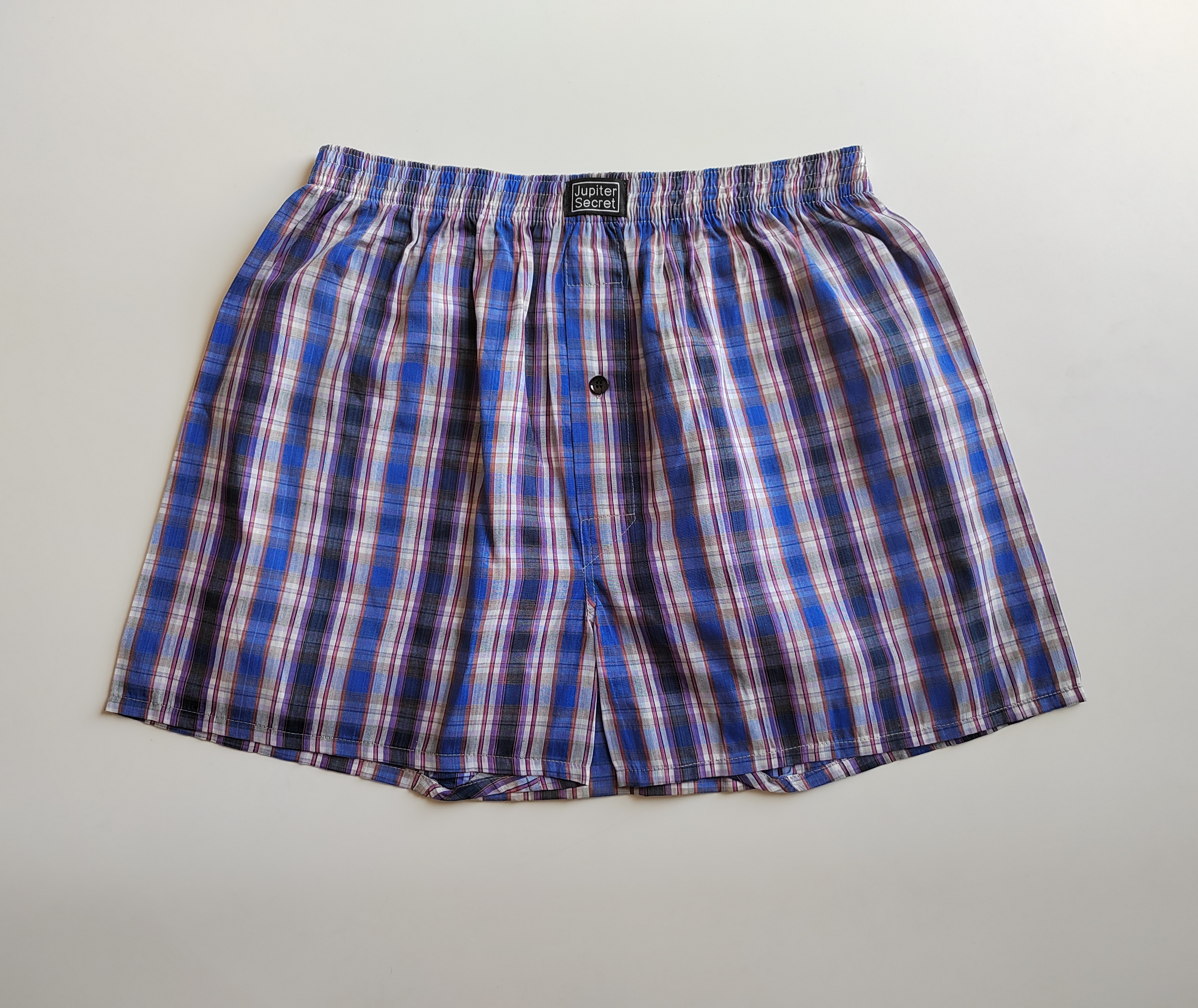 6 Piece Classic Plaid Woven Boxer Shorts for Men