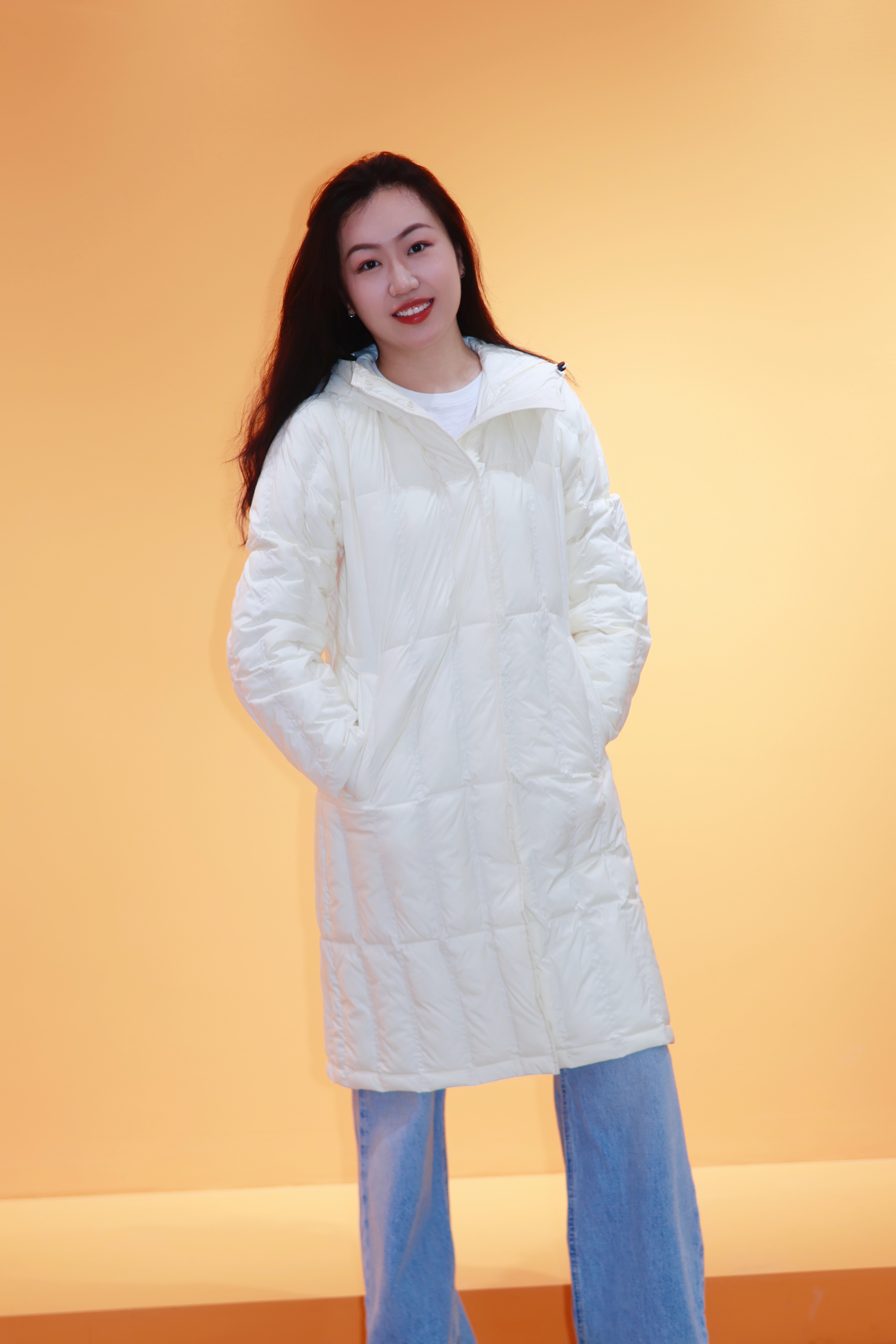 Down Jacket with White Duck Down Filling