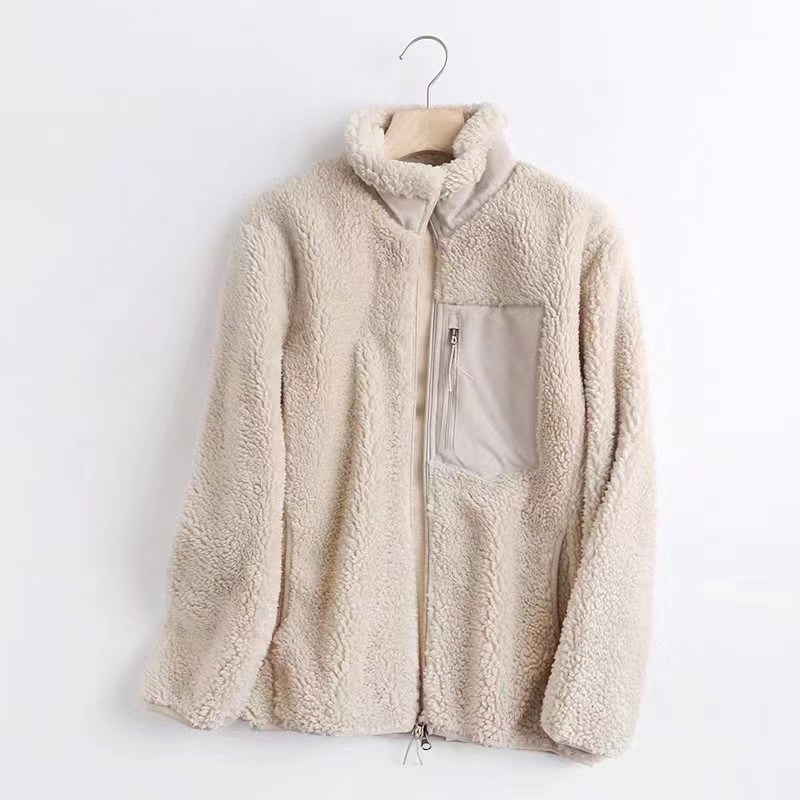Custom Shaker Fabric High Collar Men's Warm Jacket