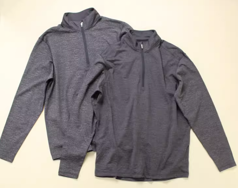 Men's Mock Neck Pullover with Half Zipper