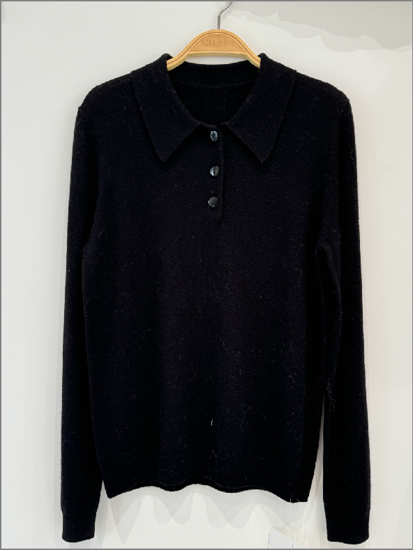 Men's 100% Cashmere Polo Sweater