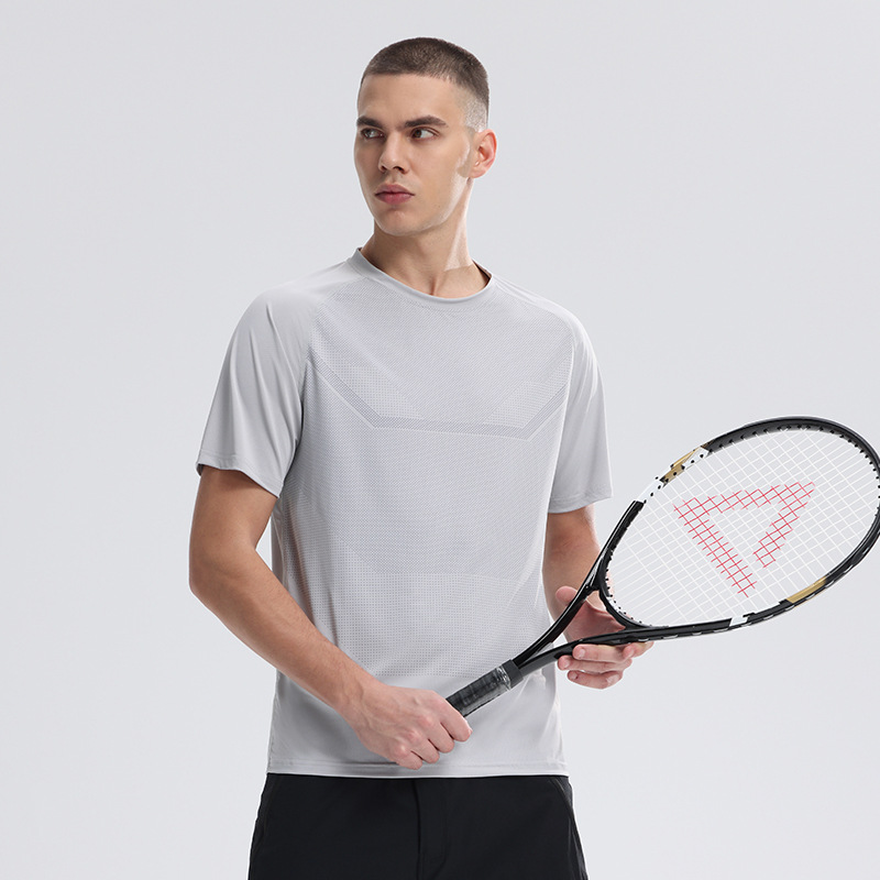 Men's Quick Drying Digital Print Round Neck Short Sleeve Sports T-Shirt