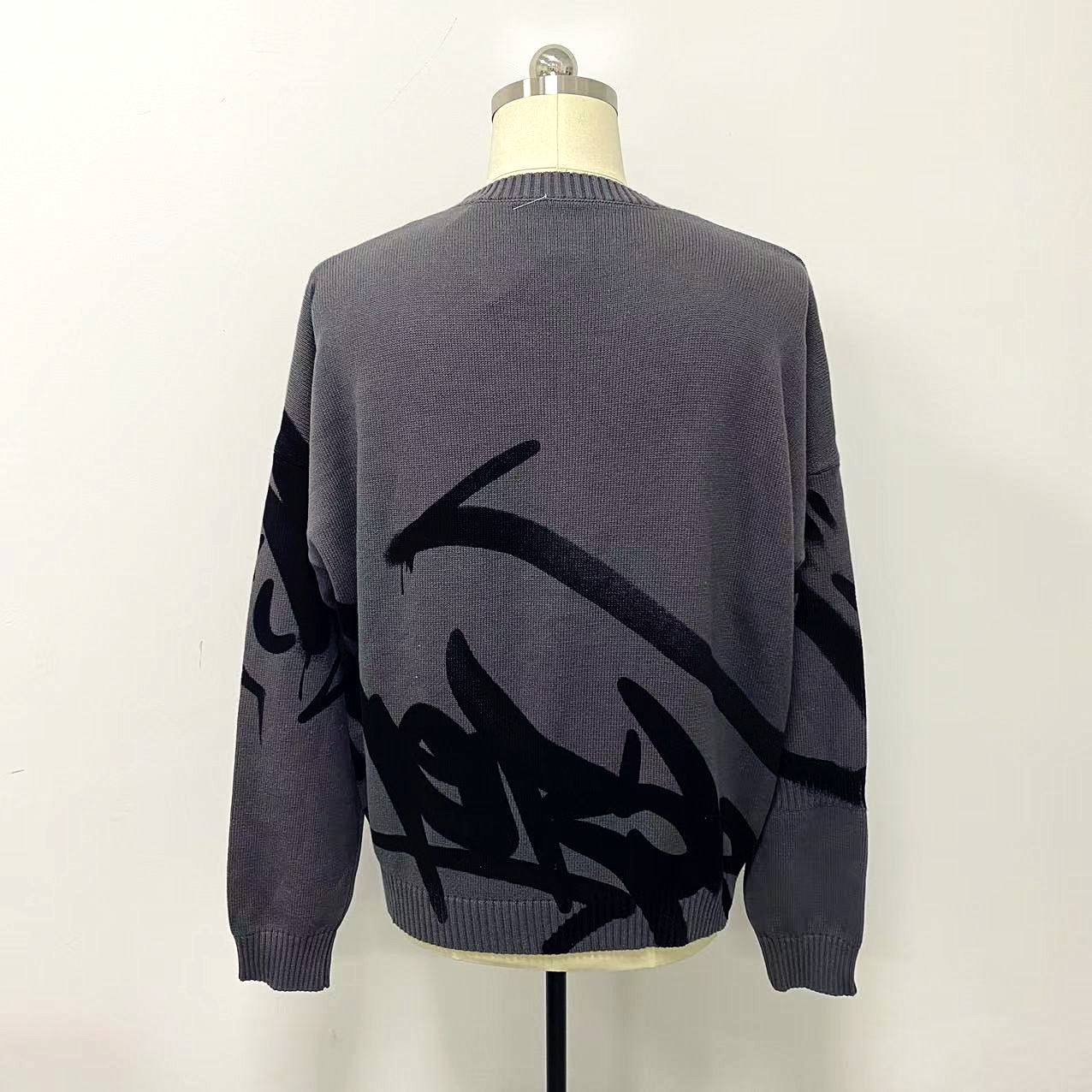 Men's Round-Neck Cotton Knit Pullover Shirt