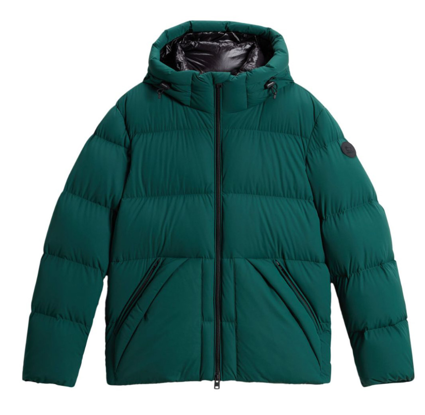 Dark Green Short Casual Cotton-Padded Jacket