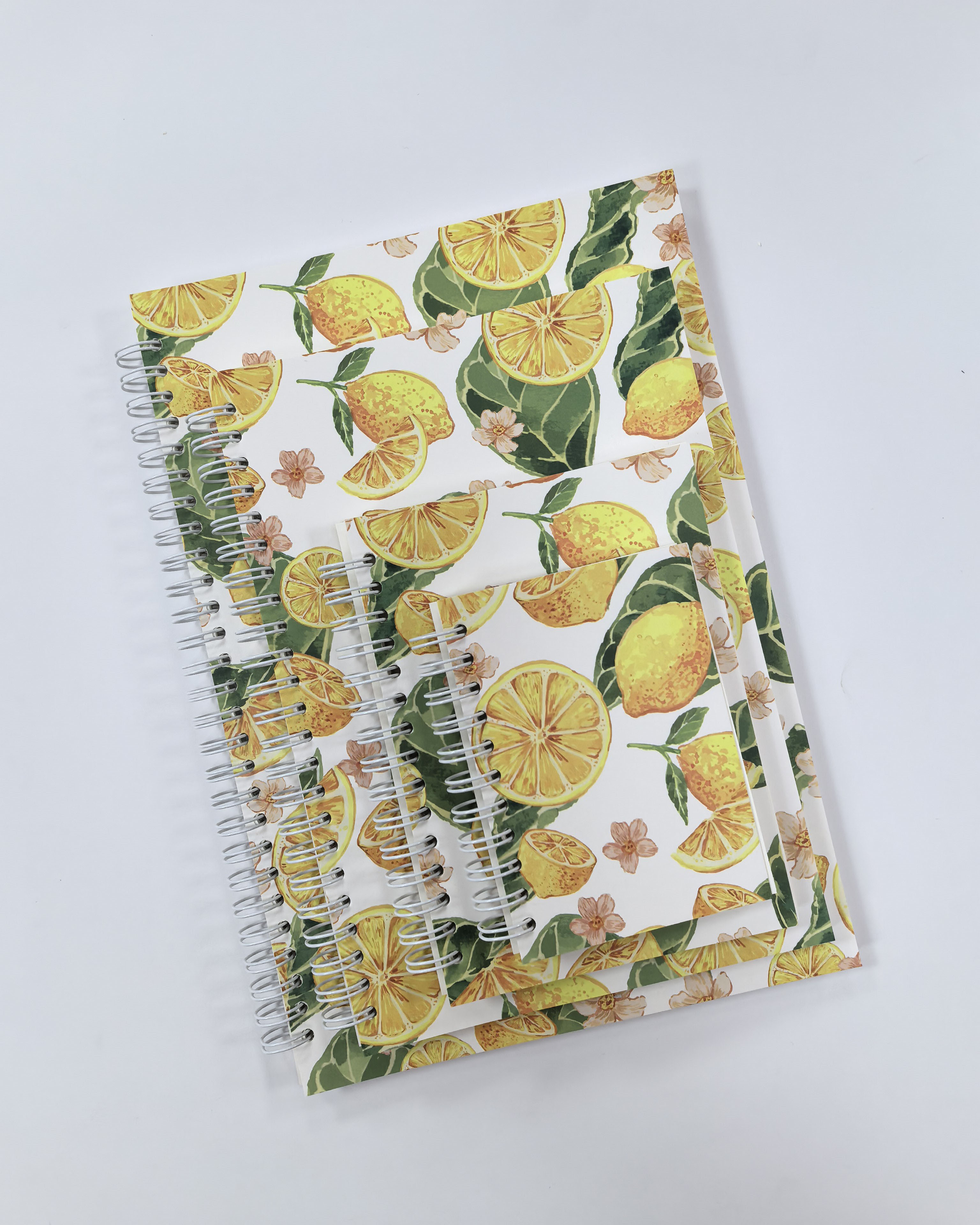 A6 Spring Coil Notebook with White Cardstock Cover