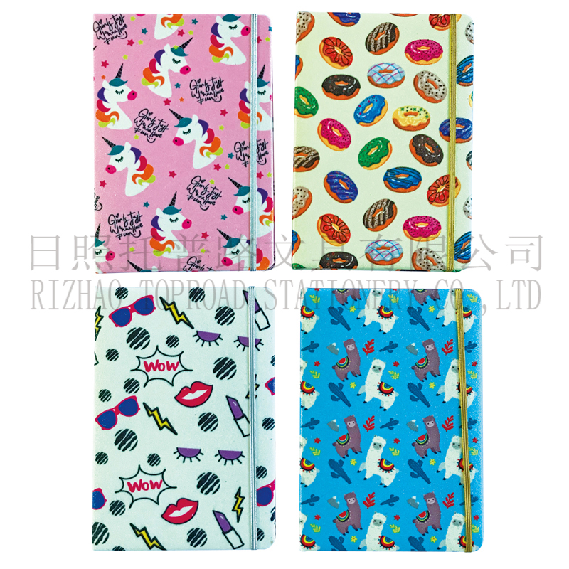 PU Notebook with Embroidery and Sequins