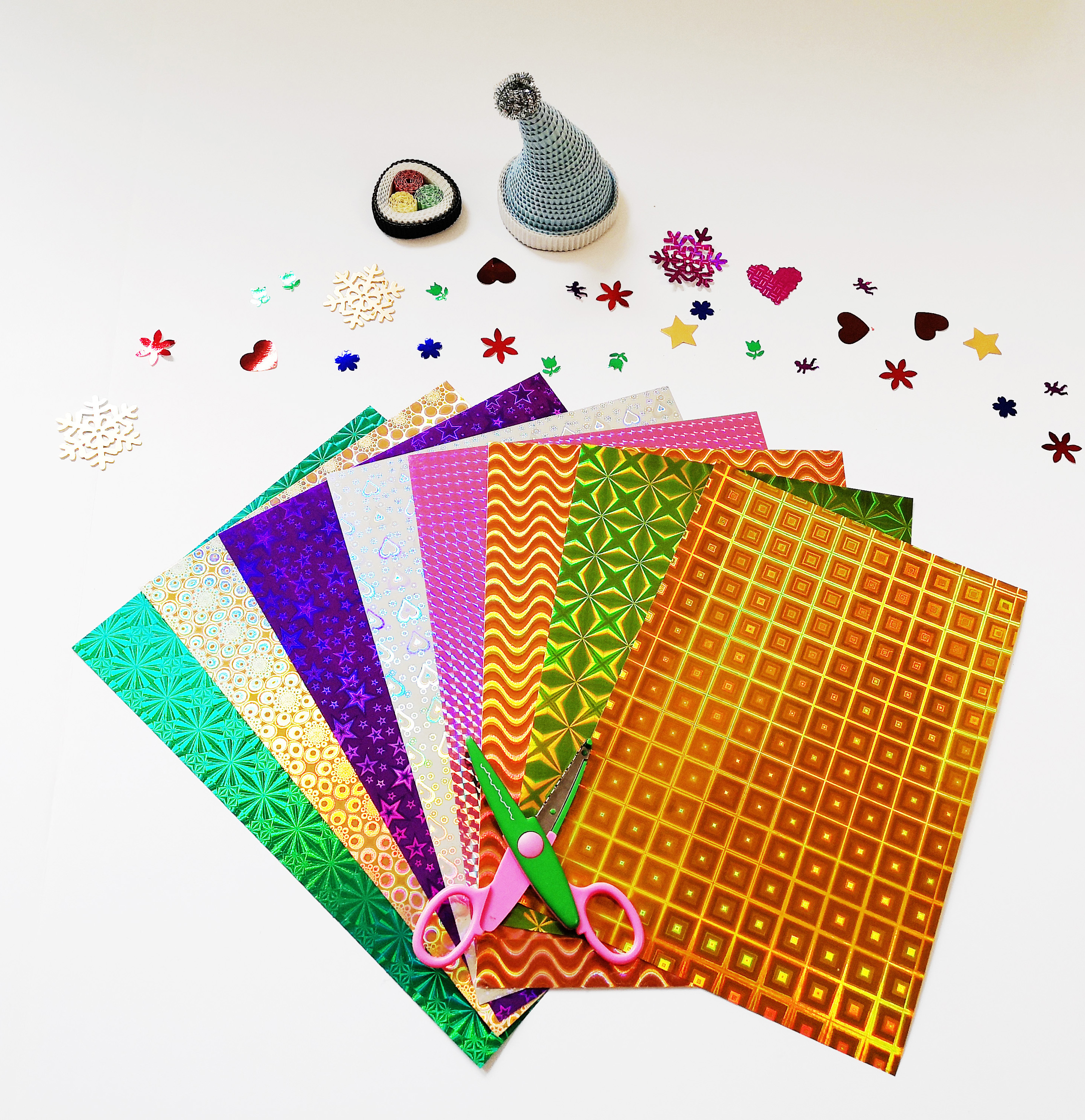 Holographic PET Craft Paper and Cardboard