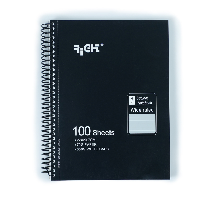 Plastic Spiral Notebook with Perforated Line and Holes
