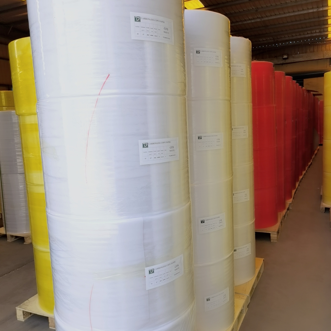 Carbonless NCR Paper Jumbo Roll for POS Printers and Business Forms