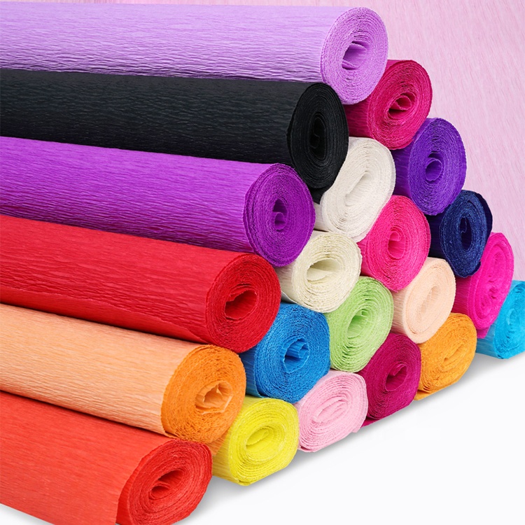 Color Crepe Paper Rolls in Various Sizes and Colors