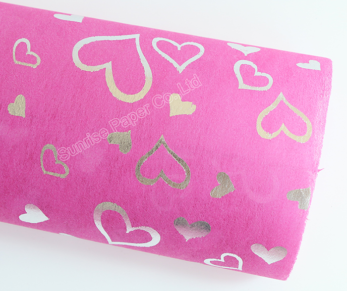 Printed Non-Woven Fabric with Gold Stamping