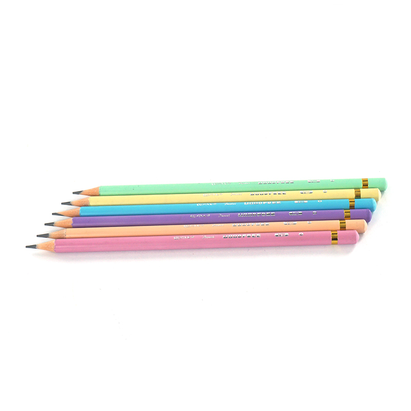 Pastel Colored Plastic HB Writing Pencils for School