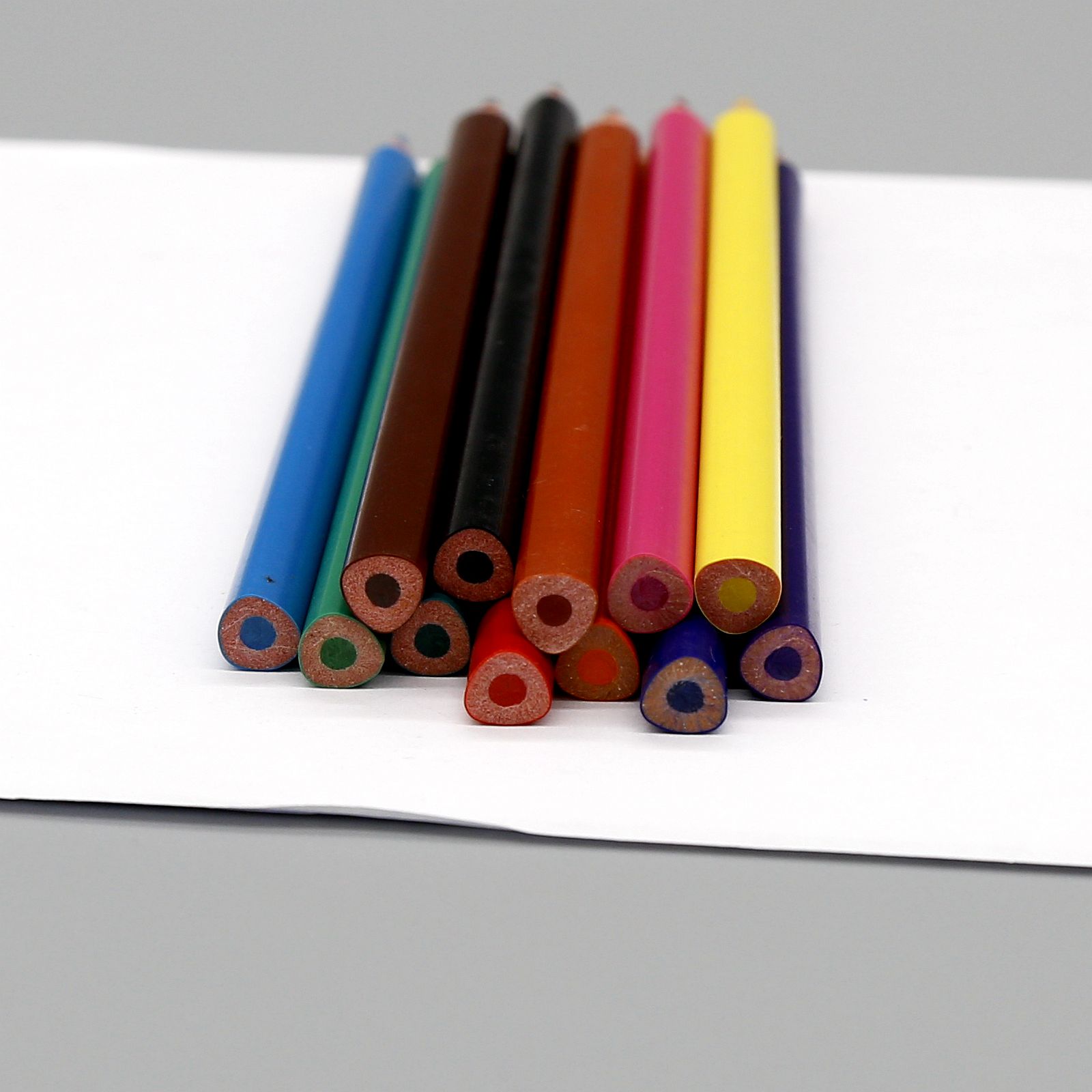 7" Color Pencils, 12 Colors, Plastic Package, Wholesale