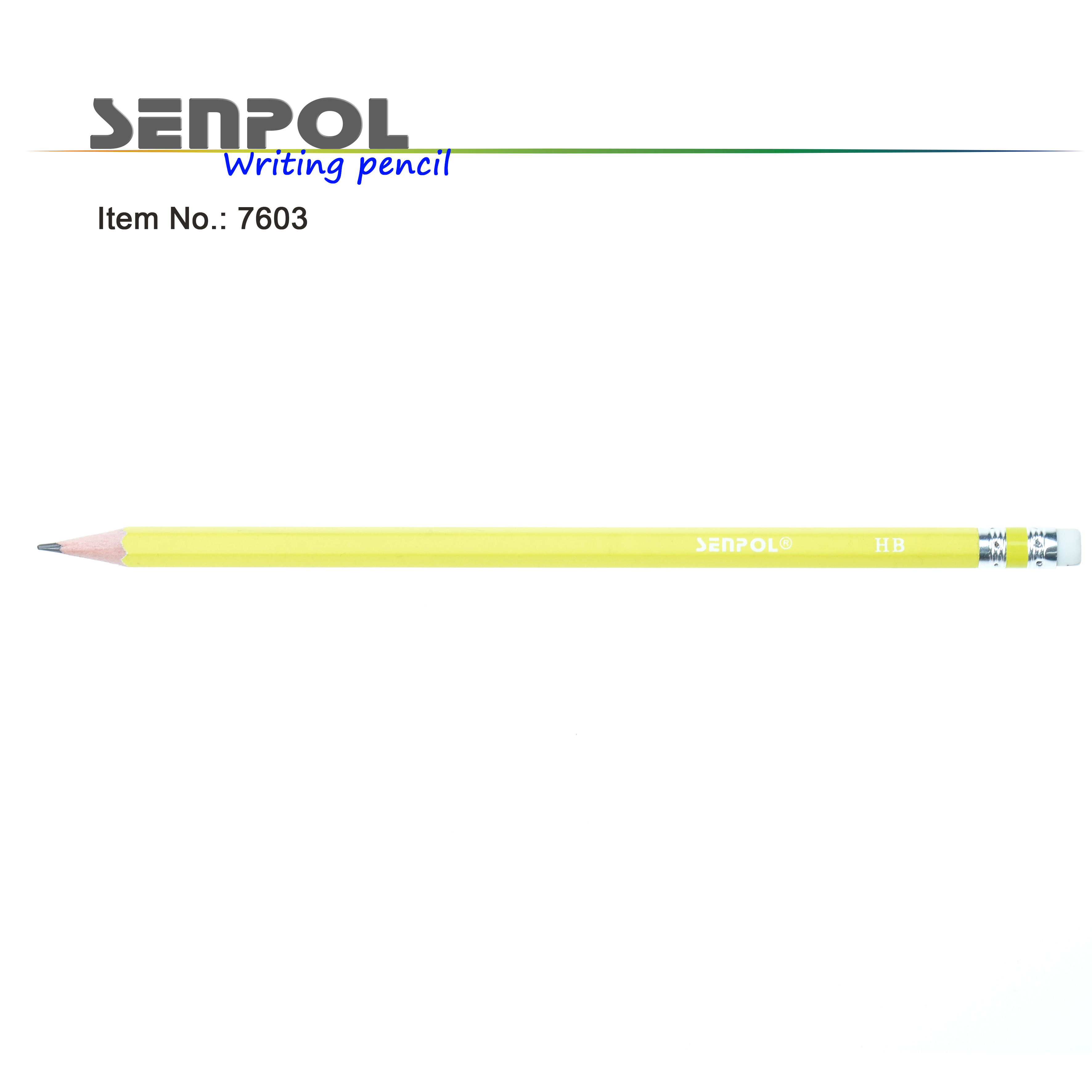 Pastel HB pencil with eraser