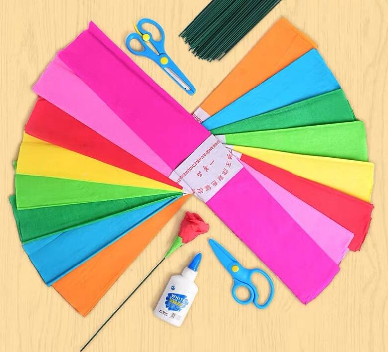 Crepe Paper Sheets and Rolls for Flower Making