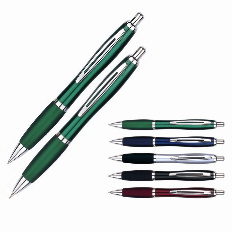 Plastic Ballpoint Pens in Multiple Color Options