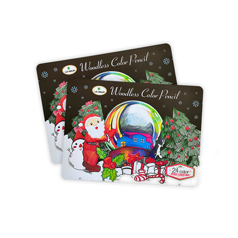 Christmas Gift Box Woodless Color Pencil Painting Set