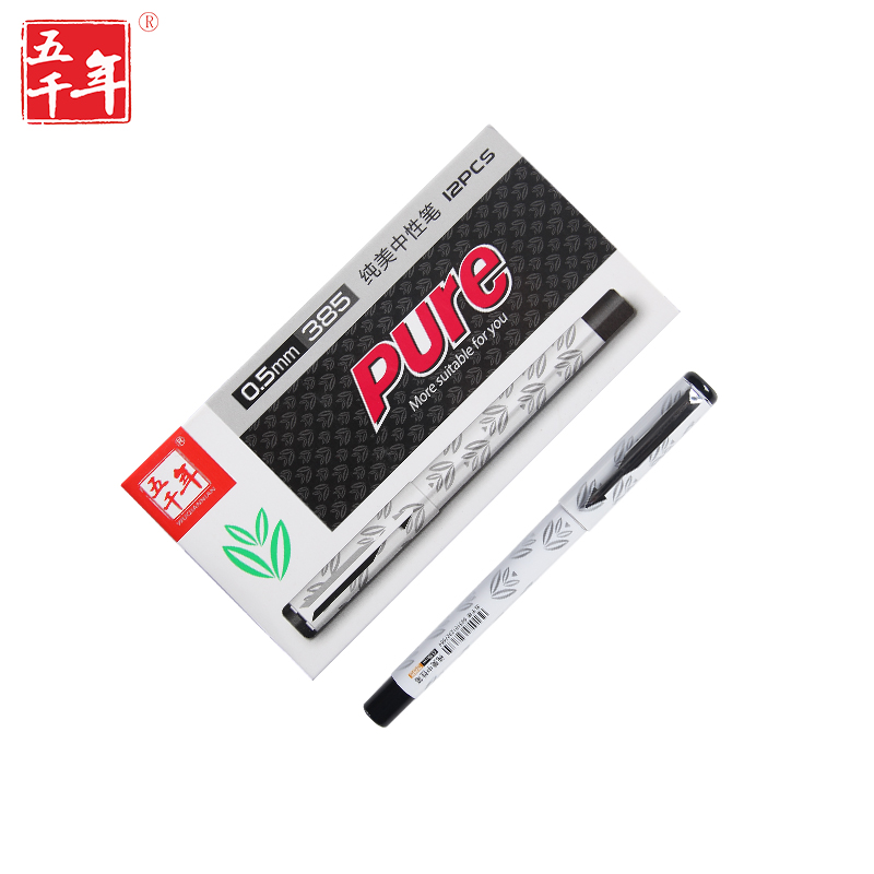 Gel Ink Pen W-385 with Rubber Finish and Metal Design