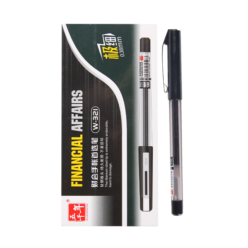 Gel Ink Pen W-321 with Rubber Finish and Metal Design