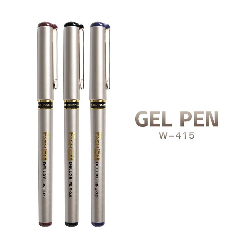Gel ink pen with titanium steel tip