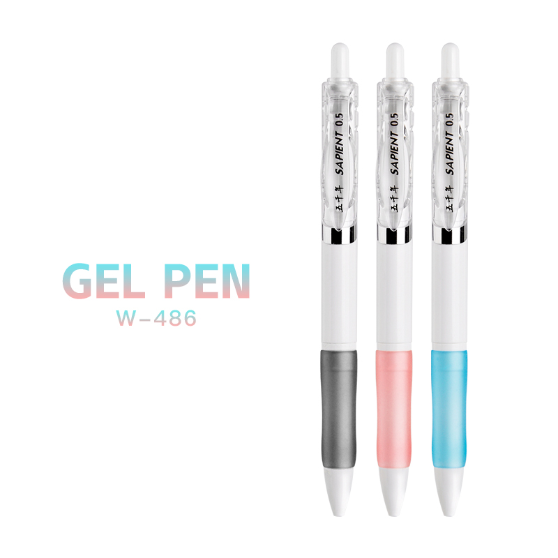 Gel ink pen with titanium steel tip