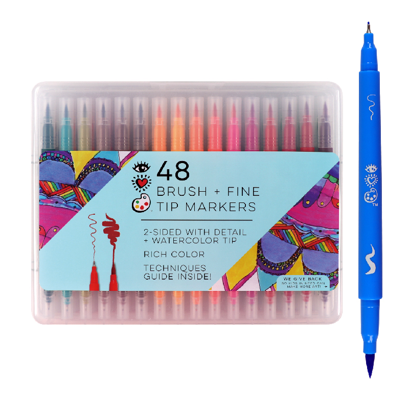 48-Color Twin Calligraphy Marker Gift Set
