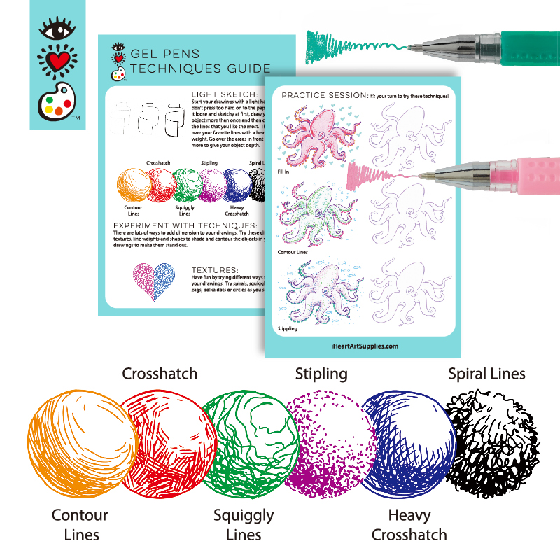 Artist Studio 6 Pastel Fashion Multi-Color Gel Pens