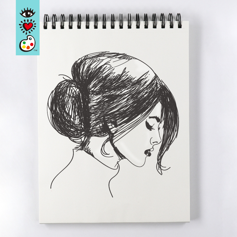 9"x12" Spiral Bound Acid-Free White Sketch Paper Pad, 100 Sheets