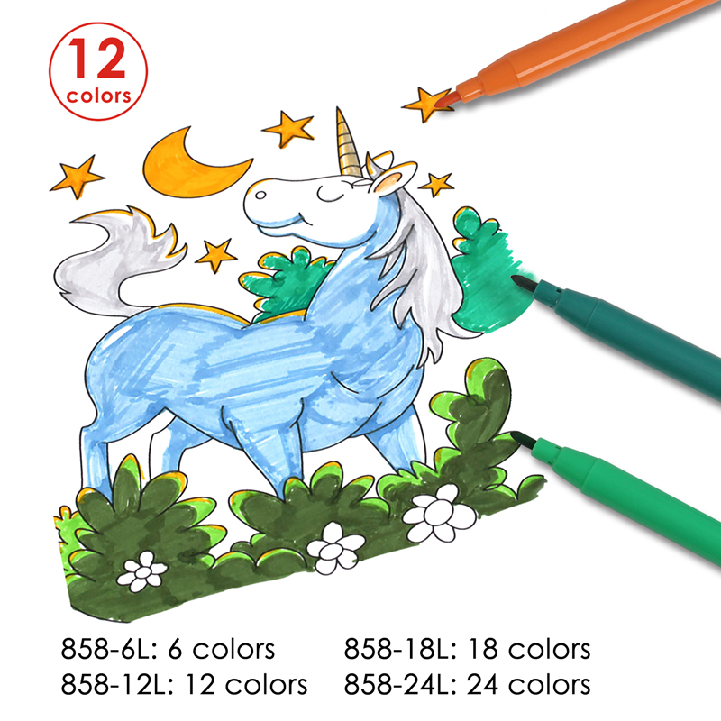 Multi-Color Plastic Watercolor Marker Pen