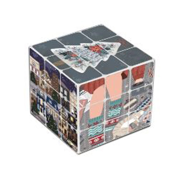 Christmas Themed Art Rubik's Cube