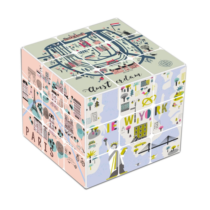 City Landmarks Art Rubik's Cube