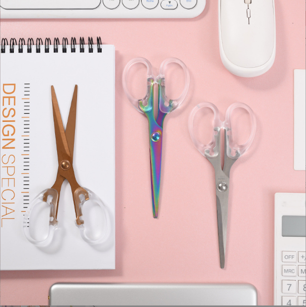 Novel craft scissors with ergonomic soft handle