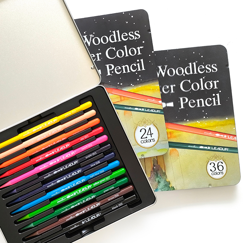 Woodless Watercolor Pencils in Tin Box